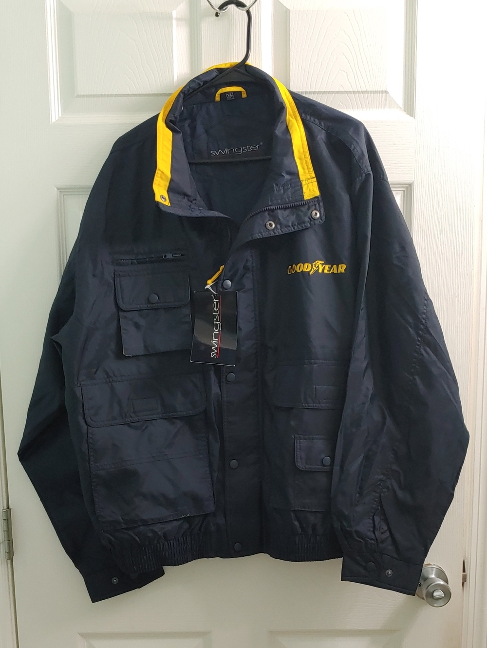 Vintage Goodyear Racing Jacket NWT Swingster Nylon Windbreaker Size XL